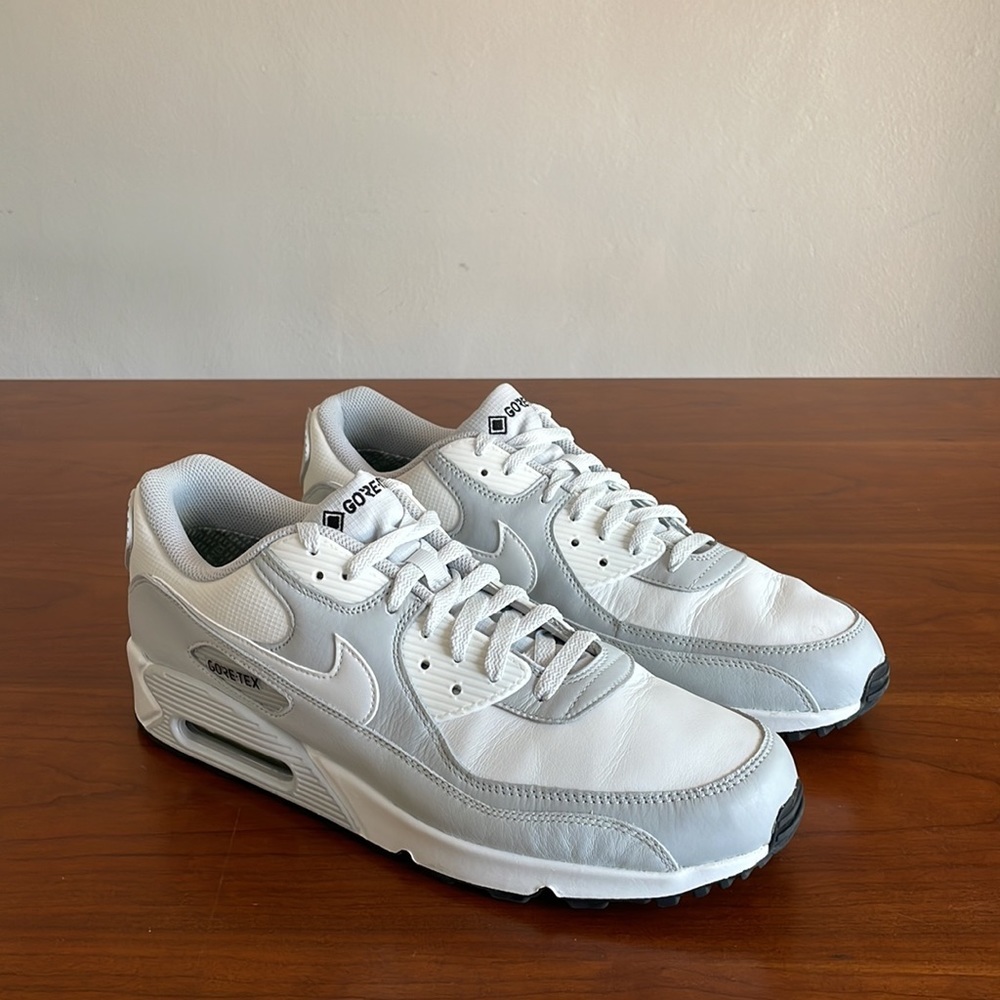 Nike Air Max 90 GTX Gore-Tex Photon Dust Grey Fog White DJ9779-003 Size 13 Used - Picture 2 of 6